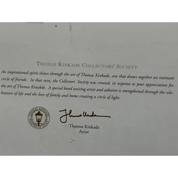 Thomas Kinkade Beyond Summer Gate Framed Collectors Society Limited Edition